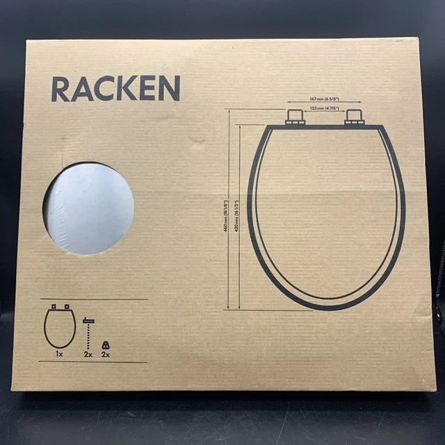 IKEA RACKEN STAINLESS Steel Toilet Seat Vintage New In Factory Sealed