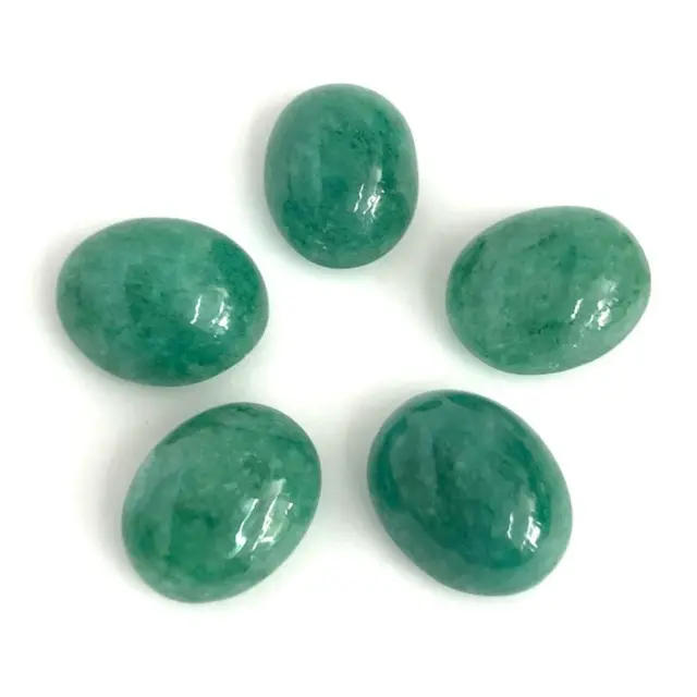 Colombian genuine green emerald cabochons, total weight 26.65 ct