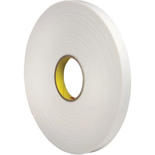 3M 4466 Double Sided Foam Tape, 1/2" x 36 yds., 1/16", White, 1/Case