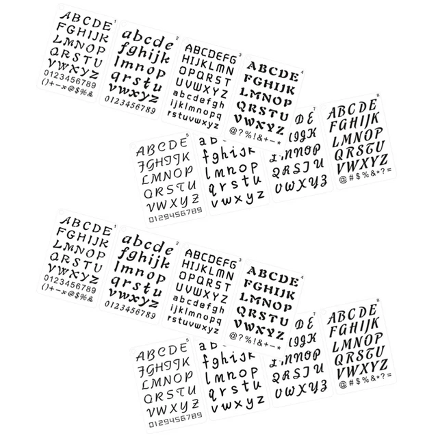 16 SHEETS MALSCHABLONEN Alphabetschablonen Zum Ausdrucken Malvorlage