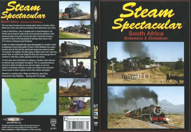 Video 125 Railway DVD - Steam Spectacular;  South Africa, Botswana & Zimbabwe