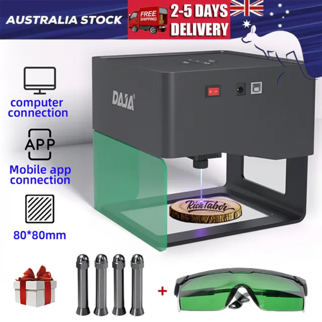 DAJA 3W Laser Engraver Engraving Machine DIY Desktop Logo Mark Printer Kit AU