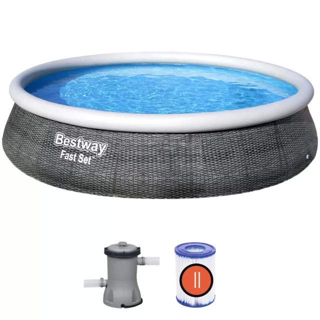 Bestway Piscine ronde Fast Set 396 x 84 cm pisicne hors sol pompe