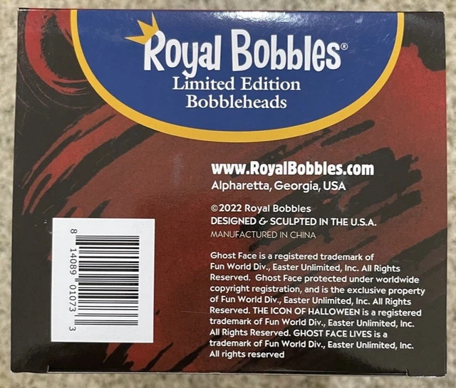 Royal Bobbles Scream Ghost Face Gitd Hot Topic Exclusive Bobblehead New 5