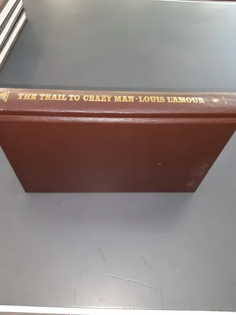 1987 cowboy WESTERN Louis L'Amour Coll. LEATHERETTE ed THE TRAIL TO CRAZY MAN