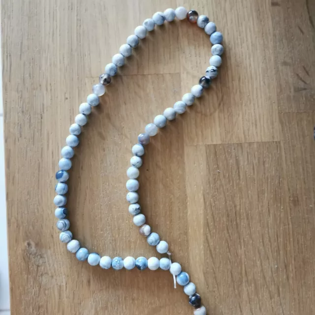 Agate Blue Lace Perles 6mm