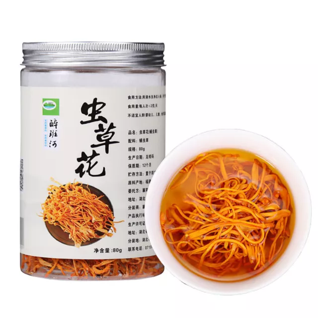 80g Bio Cordyceps Sinensis Getrockneter Pilz Chinesische Tradition