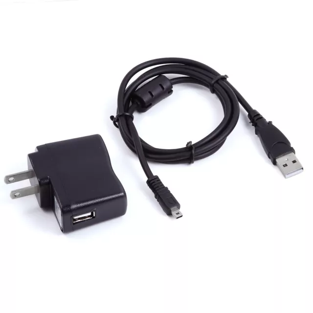 USB AC/DC Power Adapter Camera Battery Charger + PC Cord For Nikon Coolpix S205