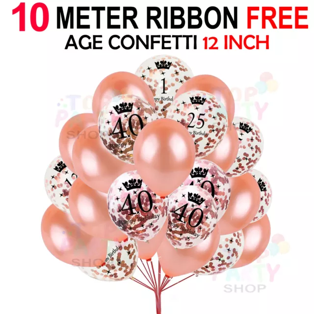 PINK BLUE Age Birthday Balloons 16th 18th 21st 30th 40th Birthday Decoration