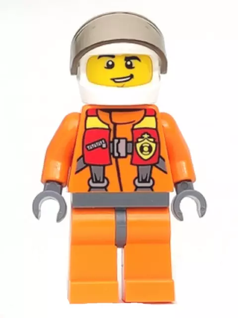 LEGO City Town Minifigur Coast Guard Pilot cty0411 aus Set 60013