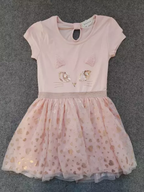 Lovely Party/Occasion Dress, Cat Face, Chiffon/Sequins/Glitter   6 Years