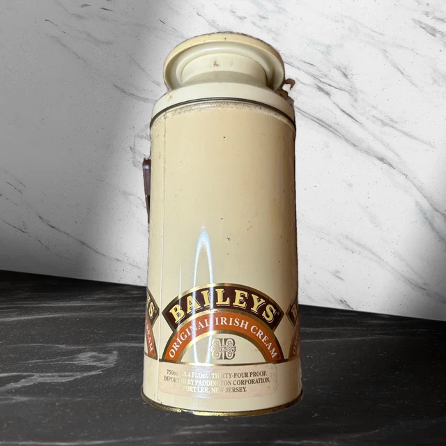 BAILEYS ORIGINAL IRISH Cream Collectible Tin Milk Can Canister Beige