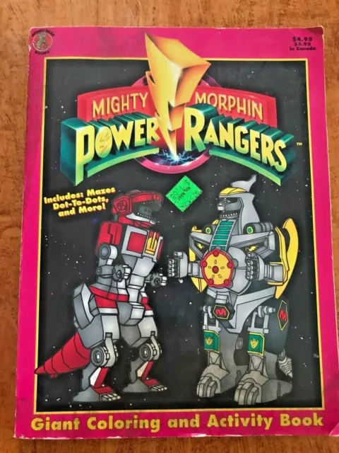 Mighty Morphin Power Rangers Coloring & Activity Book 1994 Saban Honey Bear