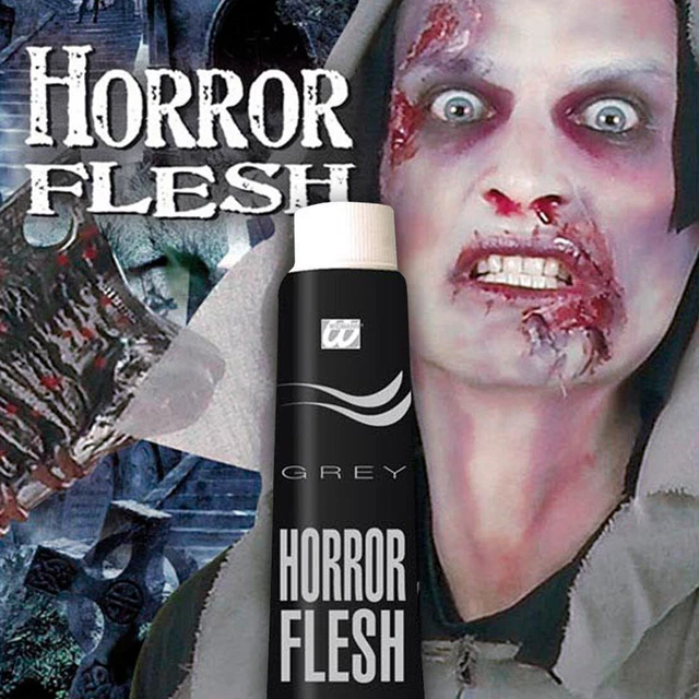 Antica Pelle Halloween Trucco Runzelhaut Grigio Horror Effetto Lattice Liquido
