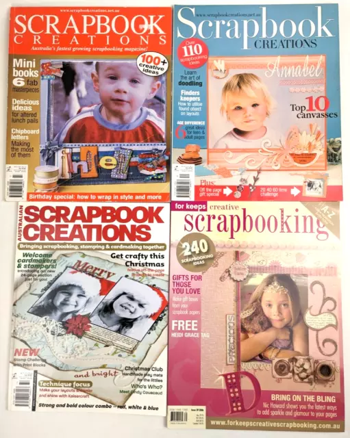 SCRAPBOOKING Magazines - Bundle of 4 - Creations - No 27 40 72 Creative Issue 39