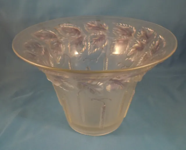 Pressed Glass! - Vintage  Decorative Bowl -Clouded  Leaf Motif
