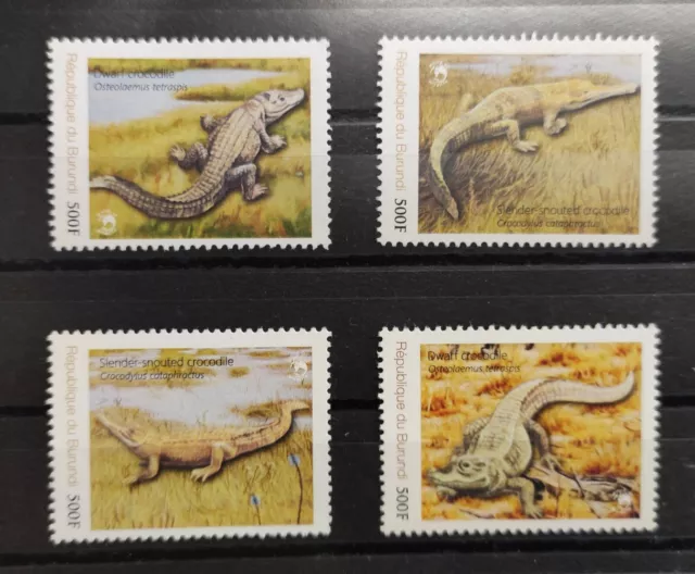 Timbre Stamp  4  Burundi Y&T#Nr Crocodile Neuf**/Mnh-Mint 2008~E82