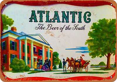 Metal Sign - Atlantic The Beer of the South -- Vintage Look