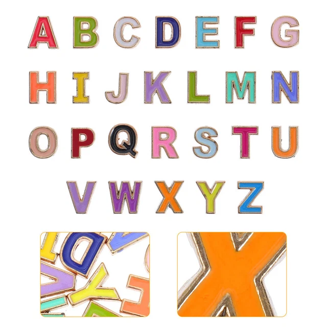 26 stücke Alphabet Buchstabe Perlen Charme Anhänger für Armband Halskette Ohrrin