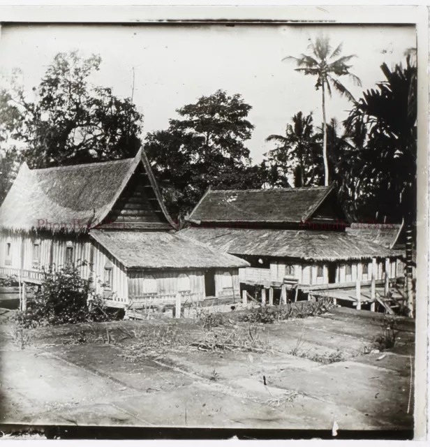 CAMBODGE Angkor Vat Photo Plaque de verre Stereo Vintage ca 1910