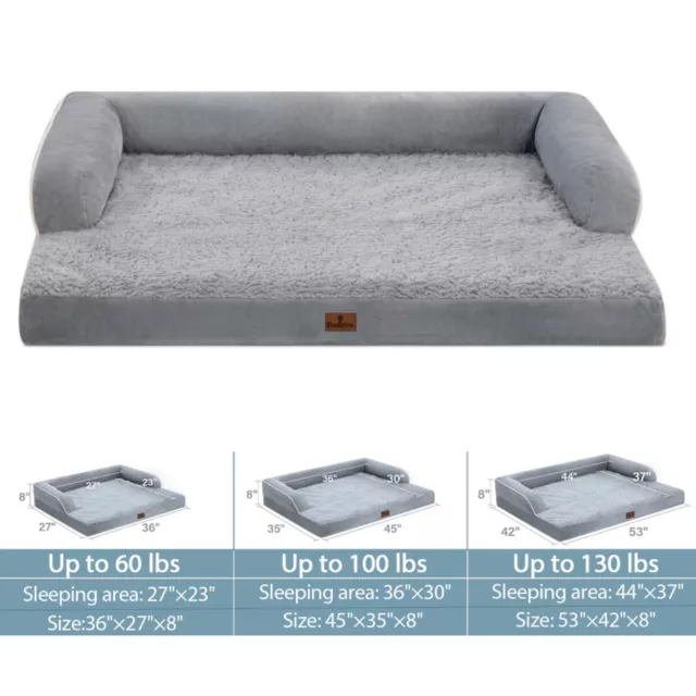 Orthopedic Dog Beds Waterproof Memory Foam Dog Couch Bed Pet Bed for large dogs