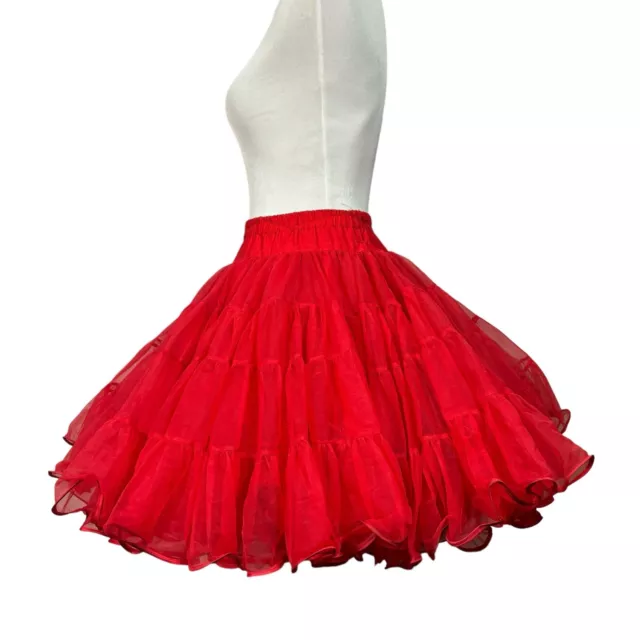 Partners Please Malco Modes Red Petticoat Crinoline Square Dance 100% Nylon Sz L 2