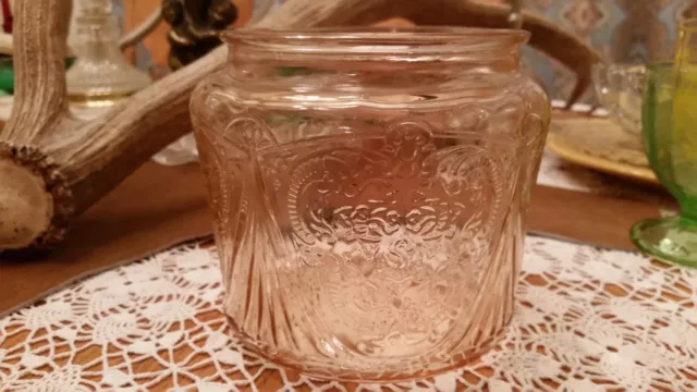 Pink Royal Lace Cookie Jar Bottom