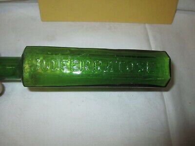 um 1900 grüne Arznei Flasche JODFERRATOSE : B & S : Boehringer , Mannheim 4