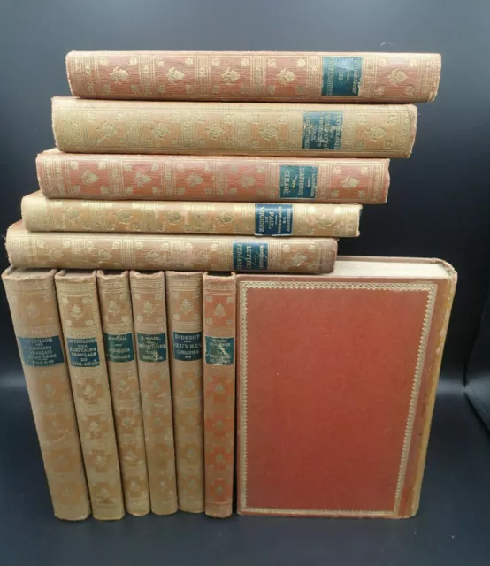 12 Volumes Littérature Française Montesquieu Bernardin Poèmes Stendhal Diderot