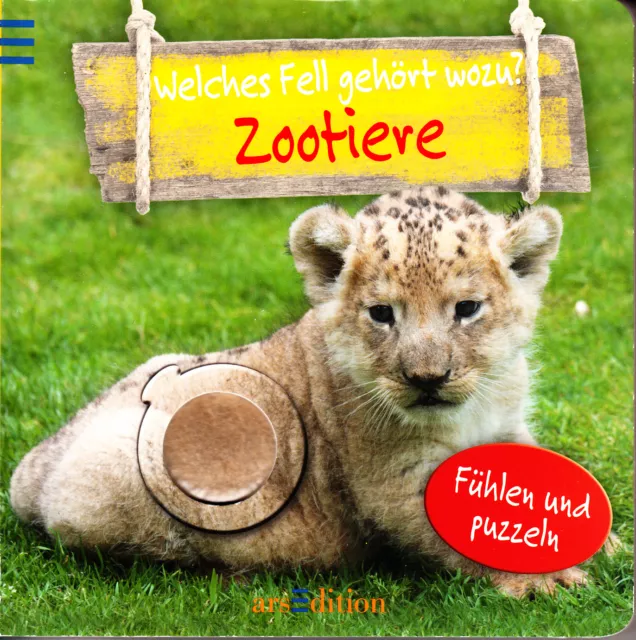 Zootiere – Welches Fell gehört wozu? Fühlen und puzzeln, arsEdition, Feinmotorik