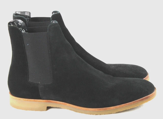 Stivaletti Uomo Stivaletti Chelsea Uomo In Pelle Con Nastro Rosso - Stile Casual Smart, Suola In Gomma, Comodi E Eleganti Scarpe Lavoro Comode - Foto 5