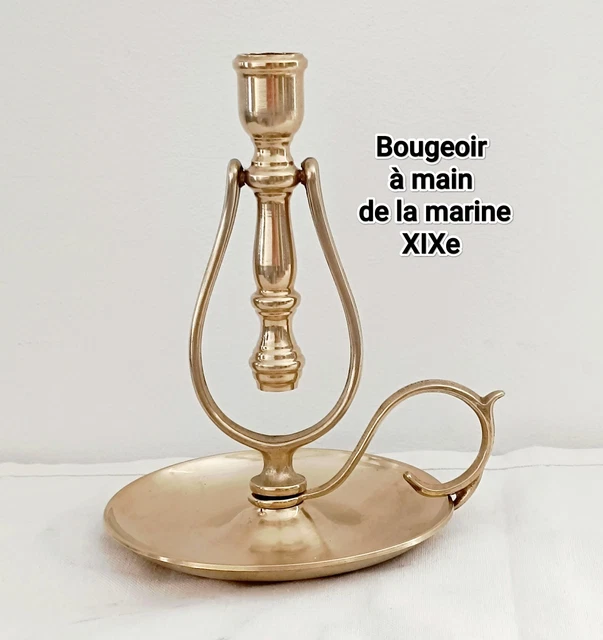 bougeoir en bois et fer forgé d'art populaire du 18ème siècle