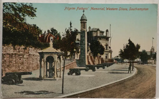 Old Postcard 1919 Southampton Western Shore Pilgrim Fathers' Memorial