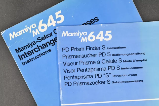 Miya M 645 PD mirino a prisma e obiettivi manuale d'uso multilingue
