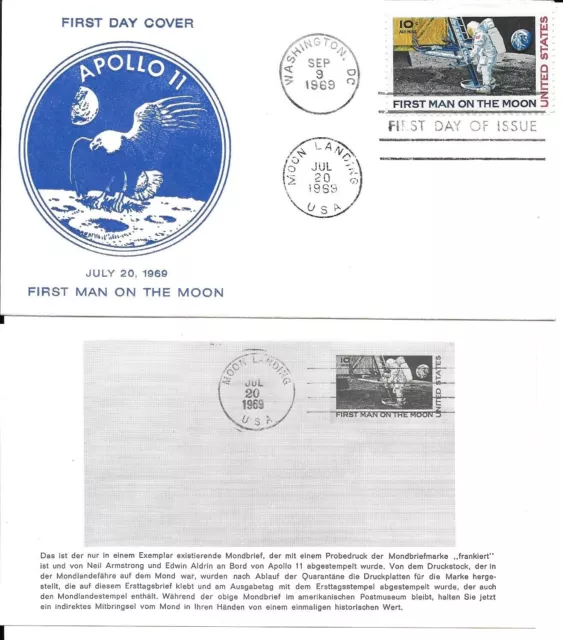 Etats Unis Premier Jour Fdc 1969 Apollo 11