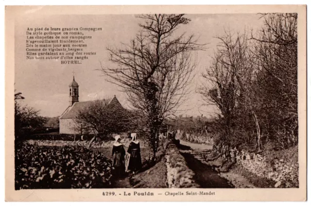 CPA 29 - LE POULDU (Finistère) - 4299. Chapelle Saint mandet (poème de Botrel)