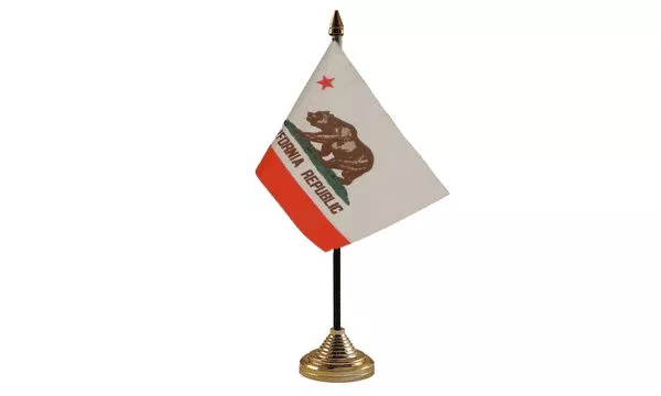 Kalifornien Tisch Schreibtisch Flagge - 10x15 cm national handwinkend USA