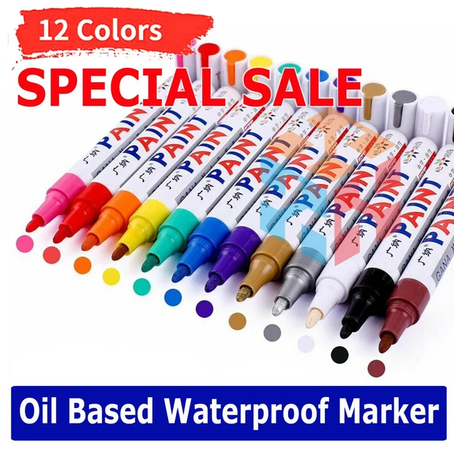 WATERPROOF PERMANENT PAINT Marker Pen for Car Tyre Tire Tread Rubber
