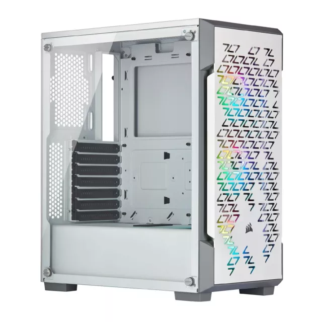 Corsair iCUE 220T RGB Airflow, Tempered Glass Mid-Tower ATX Gaming Case, White