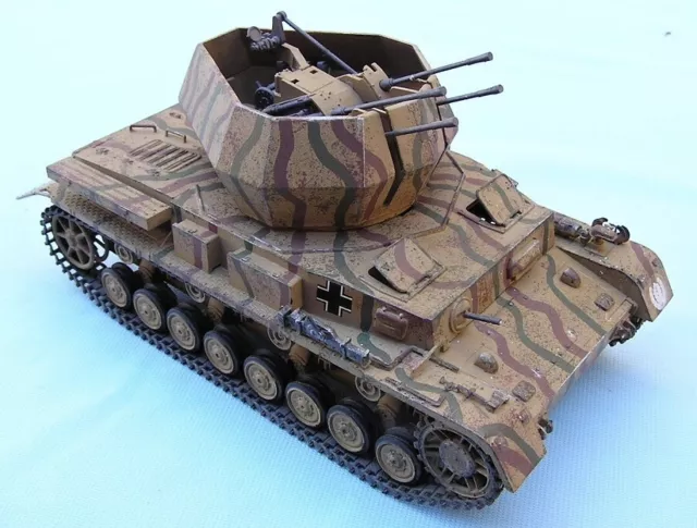 Flakpanzer IV Wirbelwind w4 x 20 mm Flak 38 L1, scala 1/35, modello in plastica fatto a mano