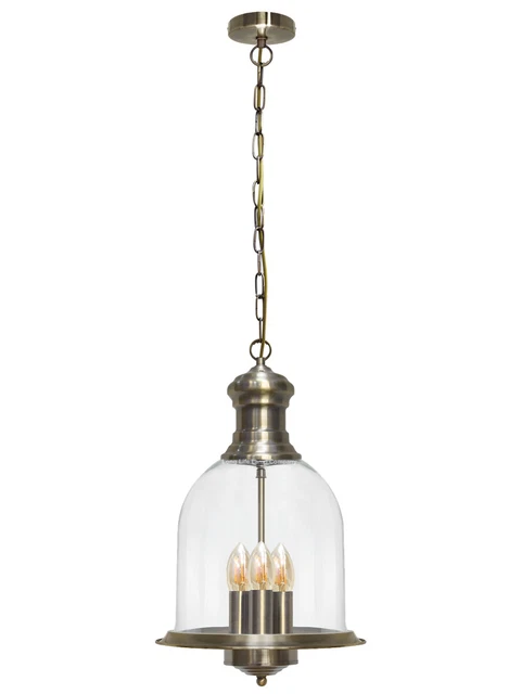Vintage Glass Shade Chandelier Hanging Pendant Ceiling Light Diner Lantern M0121