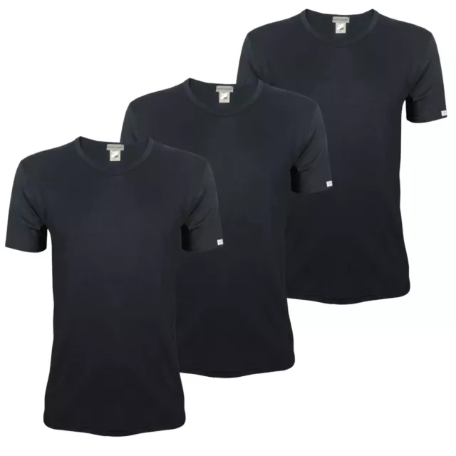 3 maglie intima collo a V da uomo mezza manica in cotone Pierre Cardin maglietta 2