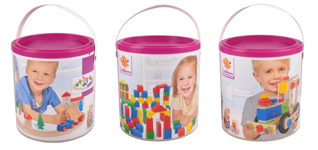 Blocs de Construction en Bois - 50 Pièces Colorées