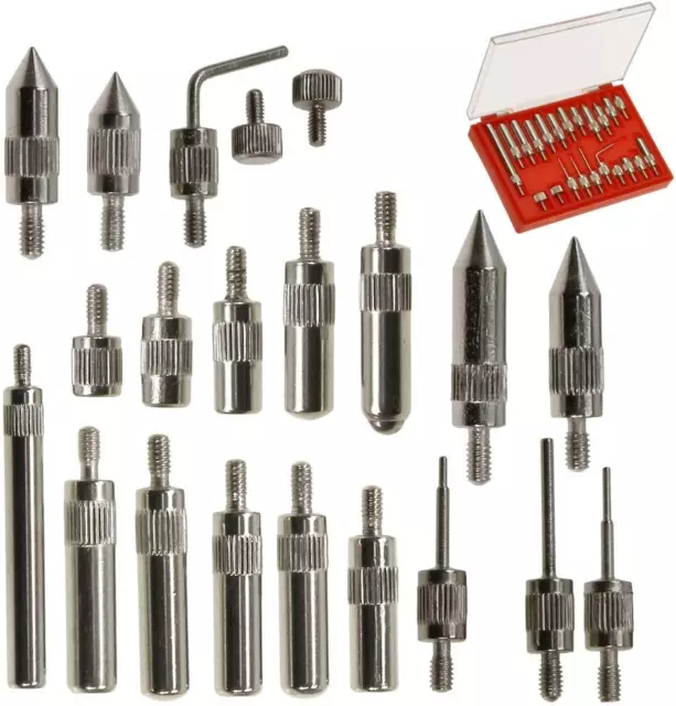 TÜRLEN Premium 22 Pc Dial/Digital Indicator End Tip Point Set