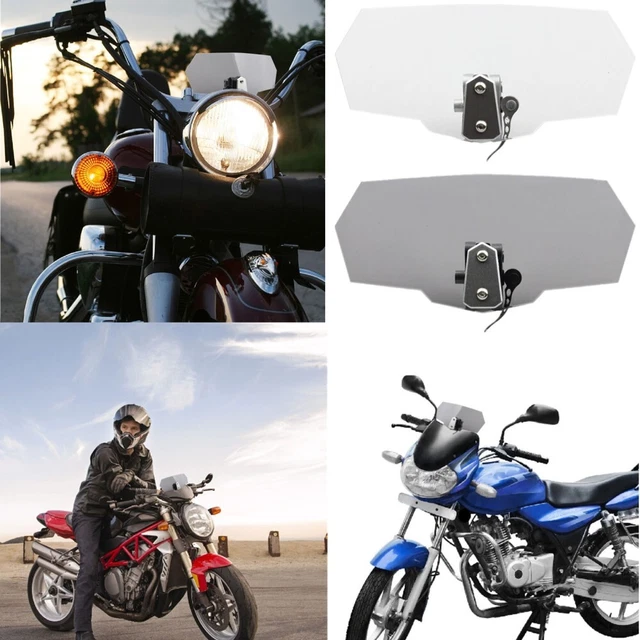 Motorcycle Motorbike Clip On Windshield Wind Screen Deflector Extension Spoiler