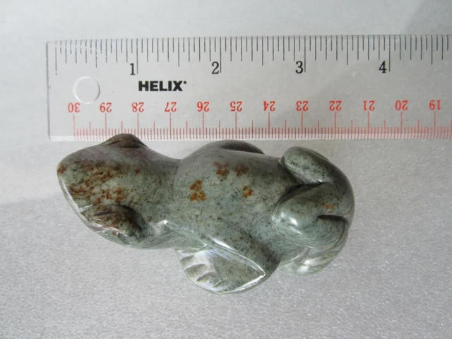 Original Antique Chinese Hand Carved Genuine Natural Jade Frog Figurine