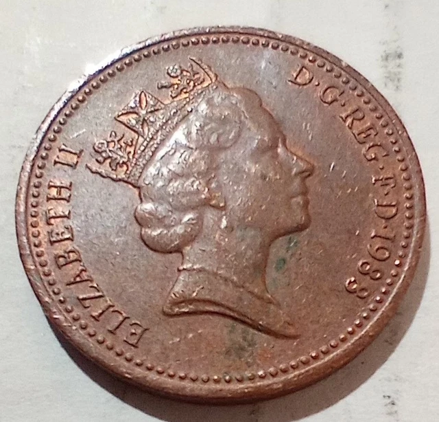 GREAT BRITAIN ONE 1 Penny 1988 Coin Pence Cent UK GB Queen Elizabeth II