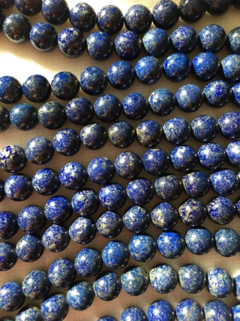 Lapis Lazuli Beads  10Mm Round - Natural - Beautiful Deep Blue - Smooth Finish