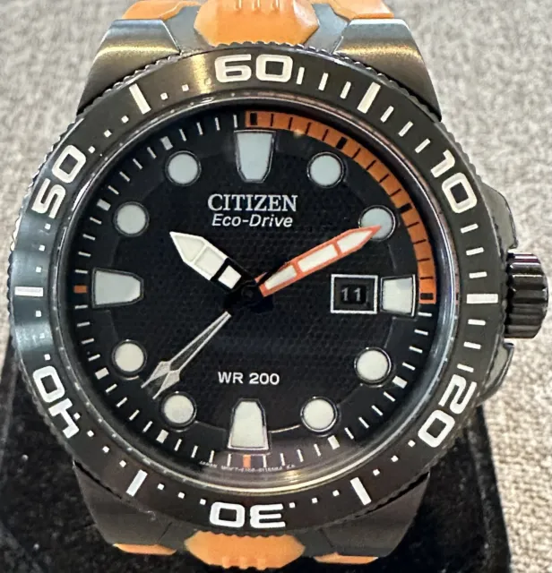 Men's Citizen Eco drive Divers WR200 E168-S080126 Promaster Excellent Condition!