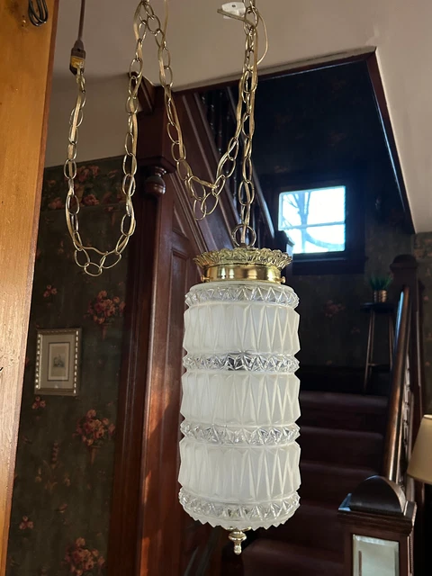 Vintage 1960's - 70's Swag Light, New Socket & Wiring, Ready 2 Use, Free S/H